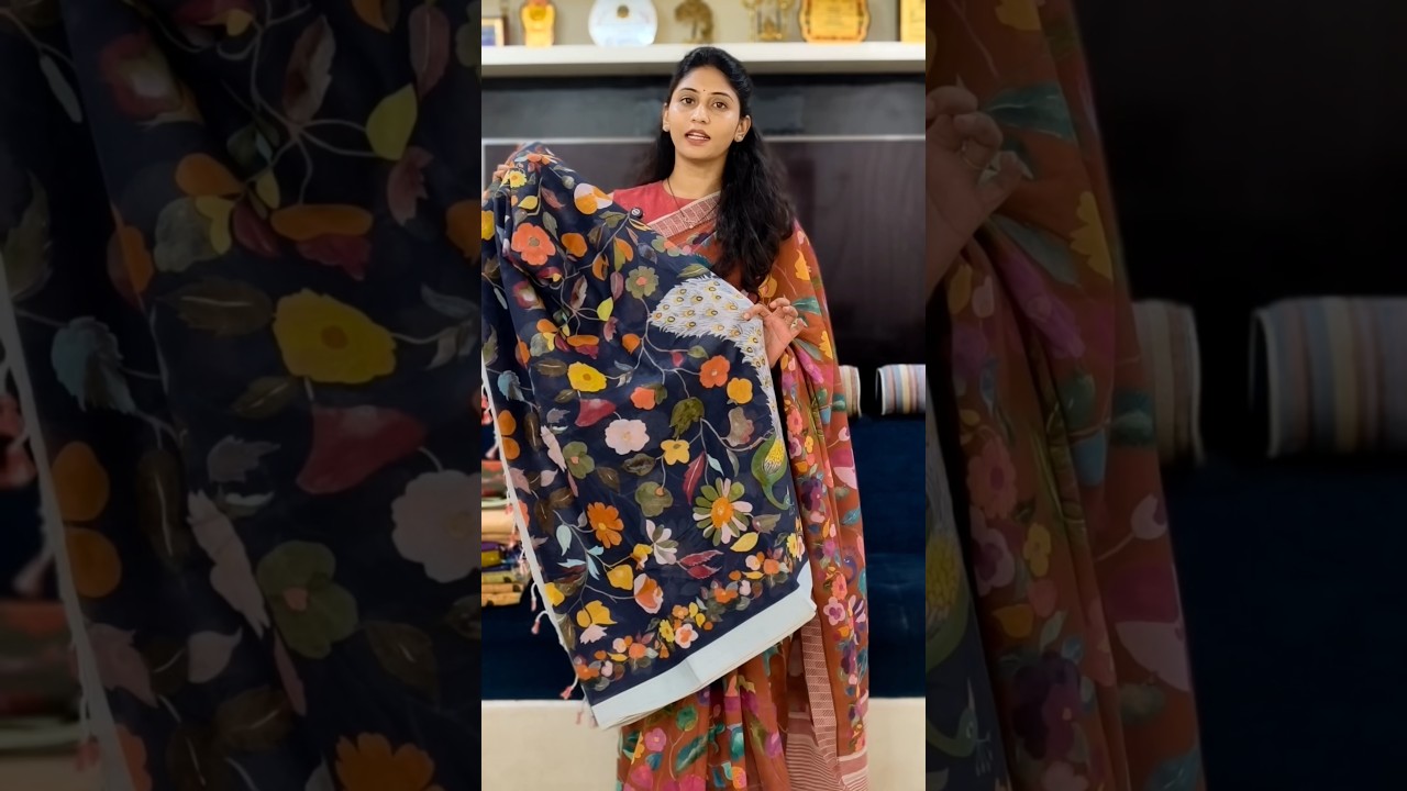 Khadi Cotton Digital Print Sarees,2000rs+Shipping