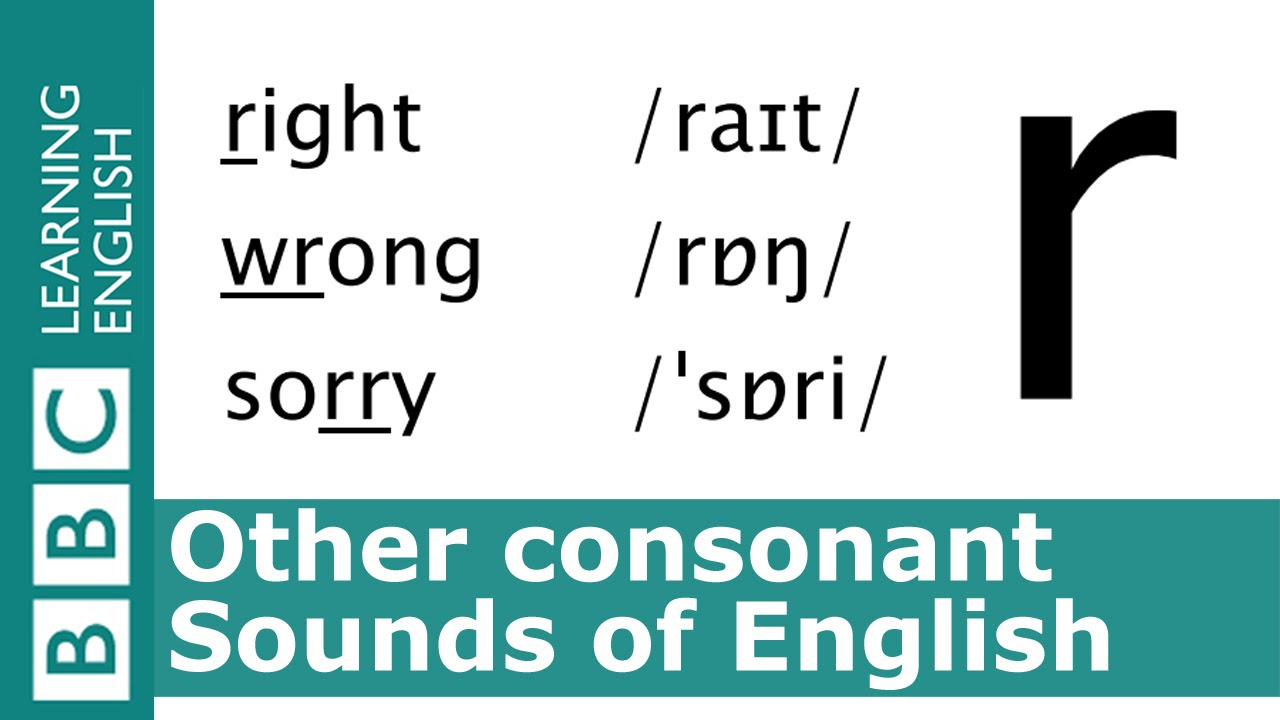 English Pronunciation  Consonant   r   right wrong and sorry