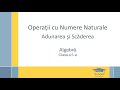 Operatii cu numere naturale - Adunarea si scaderea
