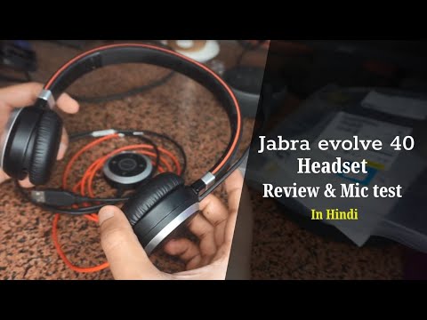 Jabra Evolve 40 Headset Review & Mic test in Hindi | Best headphone for calling 🎧