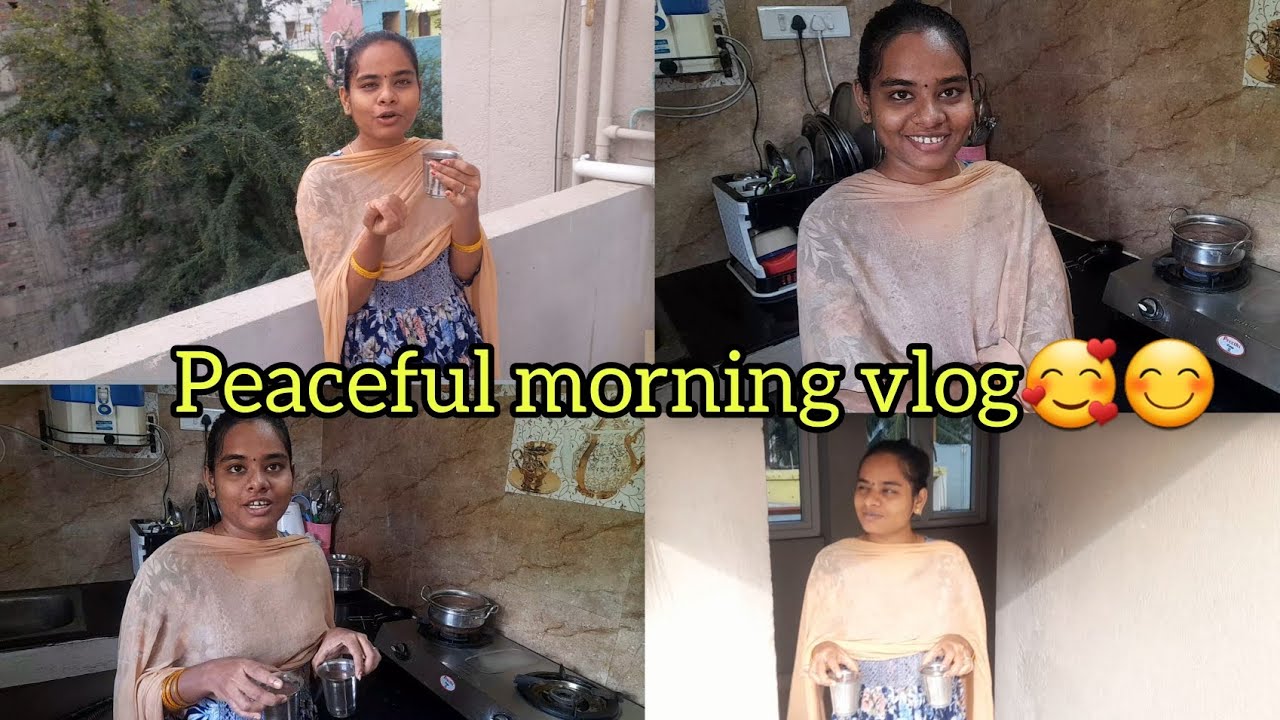 Peaceful morning vlog🥰😊 || Ragi kanji #morningvlog #breakfast #dosathokku