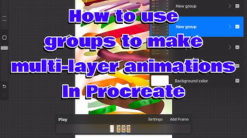 How to use layer groups to create multi-layer animations in #Procreate - #Tutorial