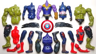 UNBOXING MAINAN THANOS VS CAPTAIN AMERICA AND HULK VS SPIDERMAN - SUPERHERO AVENGERS