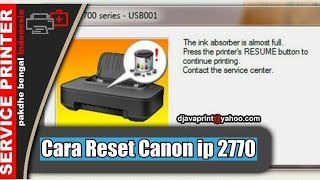 Cara Mudah Reset Software Printer Canon IP2770