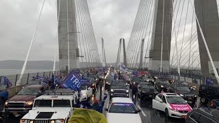 Trump Supporters Shut Down Mario Cuomo/Tappan Zee Bridge (11/1/2020)