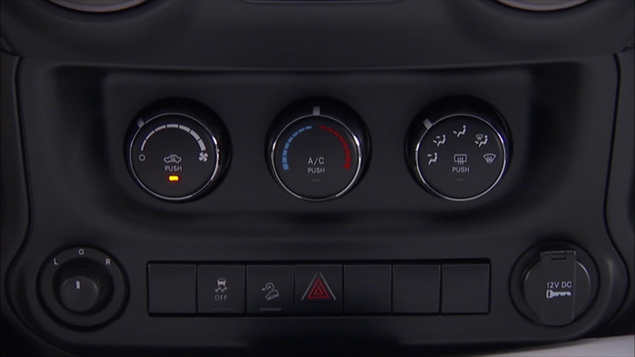 Manual Climate Control-How to use the climate controls in 2018 Jeep Wrangler  (JK) - YouTube