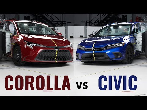 2023 Honda Civic VS Toyota Corolla – Side Crash Test Comparison