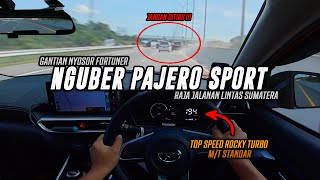 Gantian Nyosor Fortuner 🔥 Ngos2an Ngejar Pajero Sport ‼️ Top Speed Rocky Turbo 194 Km/h POV Driving