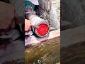 Red buckets are made from bottle tops through various processing methods.