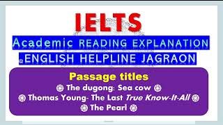 Download Lagu #IELTS #ac #reading NR36EHJ #academic #ehjagraon THE DUGONG SEA COW MP3