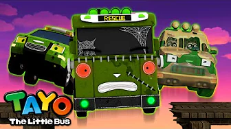 🎃🎵 Ten Halloween Cars in the Bed! | Tayo Halloween Song for Kids | Tayo the Little Bus