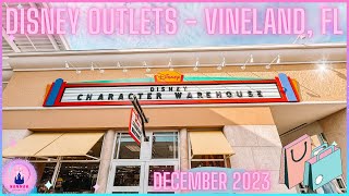 Disney Character Warehouse Vineland Outlets Orlando FL Shop Tour December 2023 Vlog WDW50 Haul