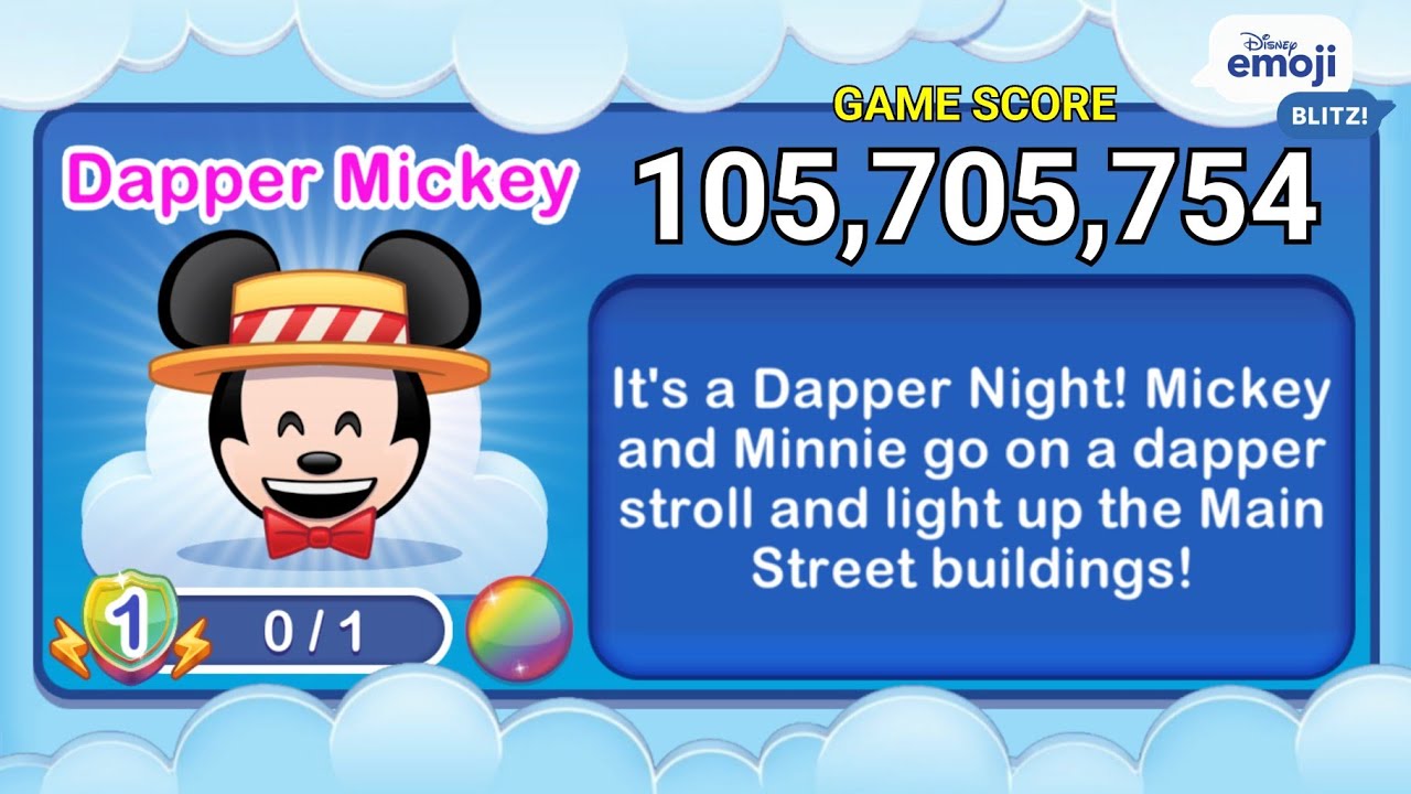 Disney Emoji Blitz DAPPER MICKEY (L1) - Mickey and Friends - v61