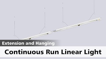 Continuous Linear Light Extension Connection & Hanging Installation