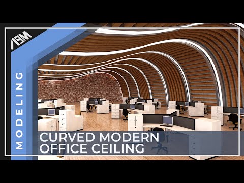 Archicad How To Create A Curved Shaped Modern Office Ceiling