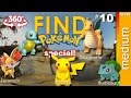 SPECIAL #1: Find 5 Pokemon + secret one (medium) - Pokemon GO VR 360 video. Game 10