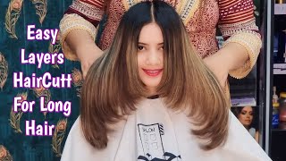 Long layers haircut at home | Step by step long layered haircut tutorial