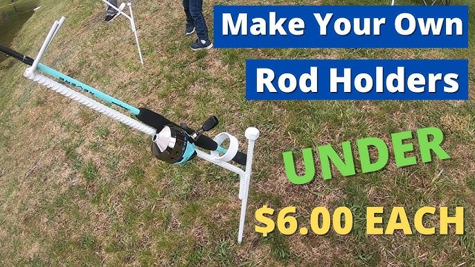 DIY Vertical bank fishing rod holder PVC 