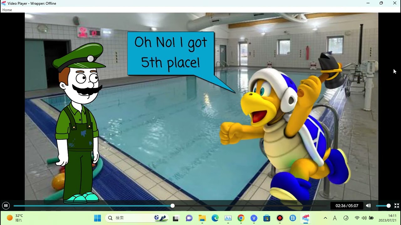 Old Bee Bro Fails The Swimming Race And Gets Grounded