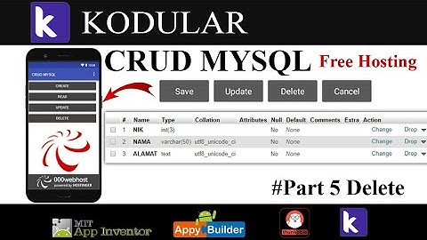 CRUD MYSQL (Part 5 Delete)- Kodular