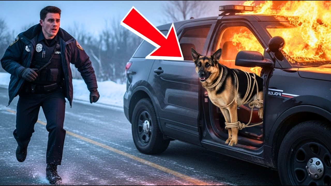 Officer Found a K9 Dog Tied Inside a Burning Car—What Happened Next Left  Everyone in Tears