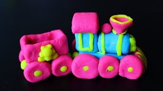Play Dough Creations How To Make A Choo Choo Train. Educational Videos For Children.