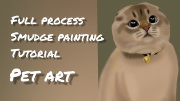 Full process smudge painting tutorial using Autodesk Sketchbook. (Pet Art)