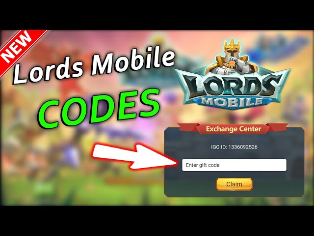 Lords Mobile codes for free Coins & Energy in December 2023