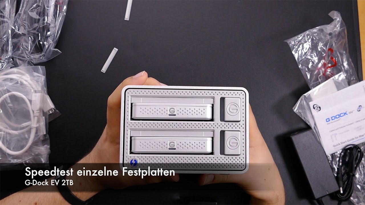 Speedtest des G-Dock EV mit einer einzelnen Festplatte