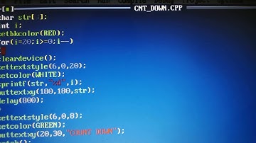 Countdown program in C graphics