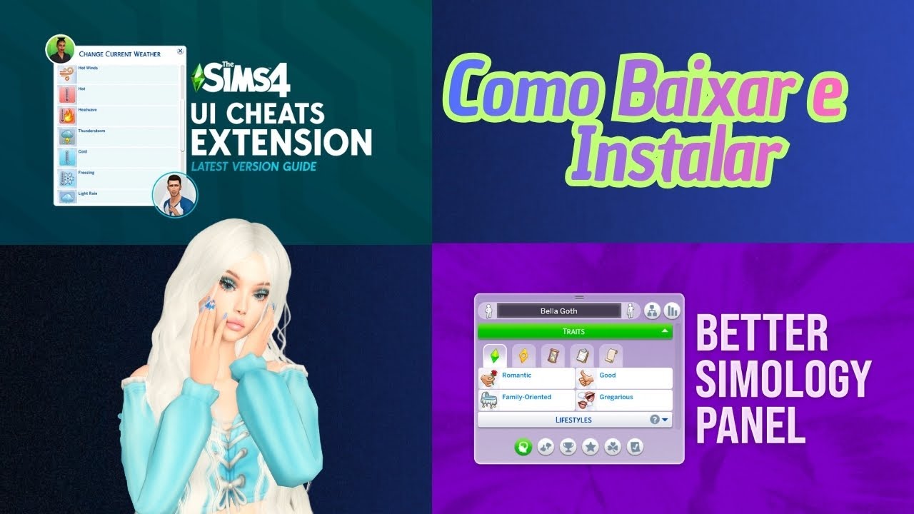 Como Baixar & Instalar Ui Cheats  Extension & Better Simology Panel | The Sims 4