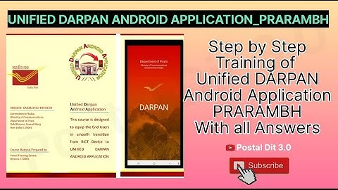Dak Karmayogi Unified Darpan Android Application Training PRARAMBH and DAKSHTA #gds #gds_latest_news