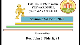 4 STEPS TO MAKE STEWARDSHIP A WAY OF LIFE #3A DEC  3, 2020