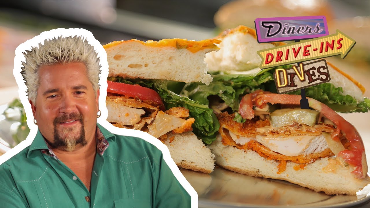 Nacho Cheese Chip-COATED Chicken | Diners, Drive-ins and Dives with Guy Fieri | Food Network