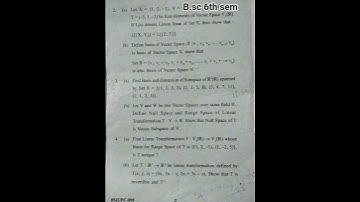 b.sc 6th sem linear algebra maths paper #viral#youtubeshorts#viralvideo#questionpaper#mathematics