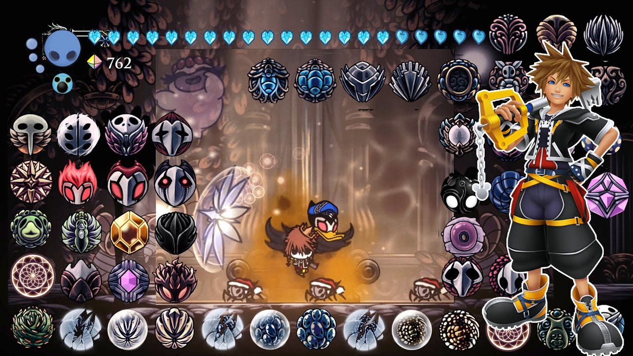 Hollow Knight pero con TODOS LOS AMULETOS EQUIPADOS y manejando a SORA