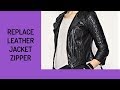 Black leather jacket with zippers - Black