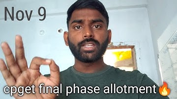 CPGET 3rd Phase Allotment ఈరోజే🔥 Nov 9 | Most Imp Video Must Watch #campusstudent #cpget2025 