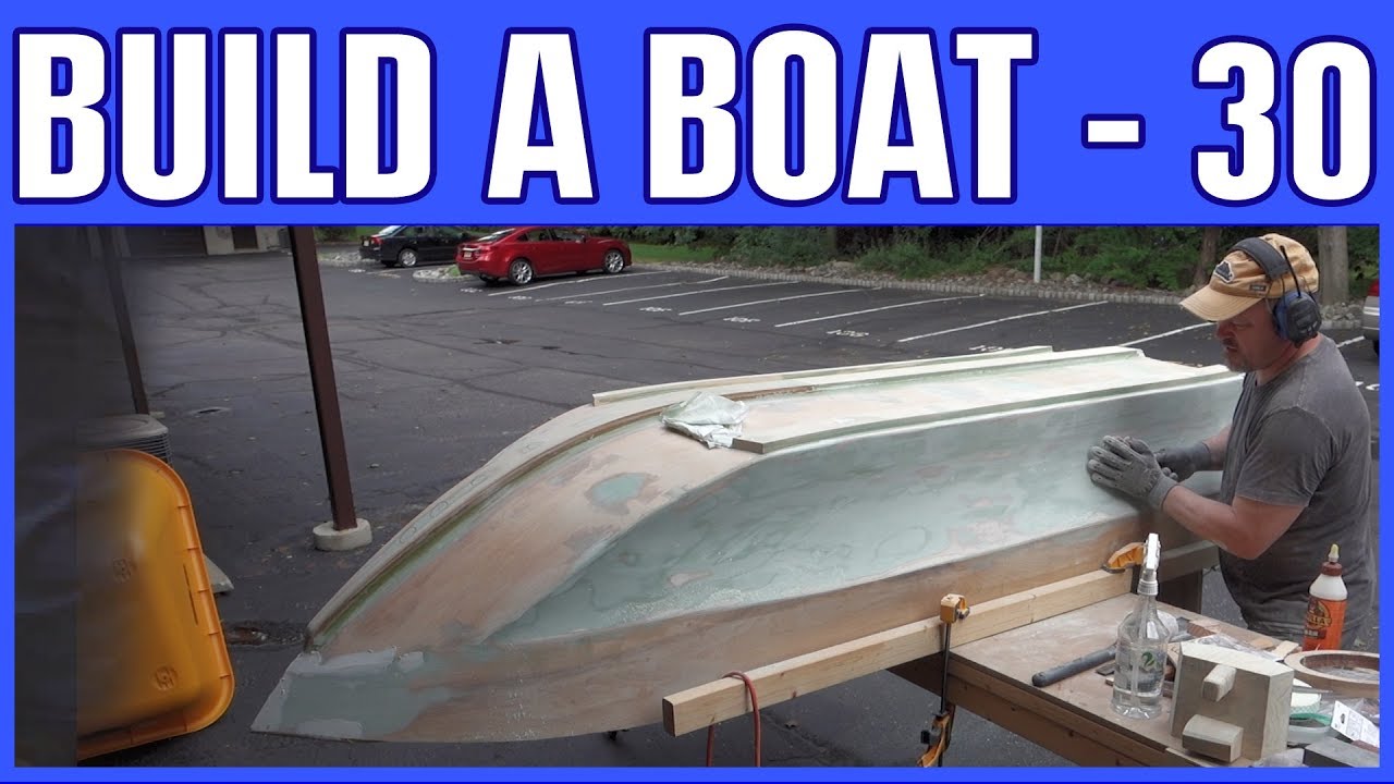 How to Build a Small Electric Wooden Boat #30 - Fiberglass ...