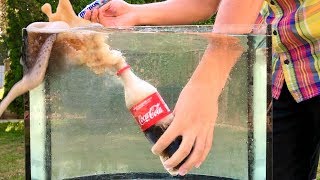 Awesome Experiment Coca Cola And Mentos Underwater
