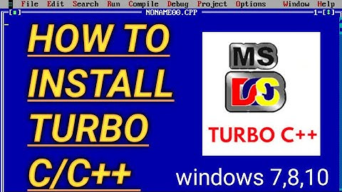 How to install turbo c/c++ in windows 7, 8, 10.