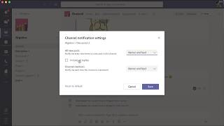 Setting Notifications for Channels in Microsoft Teams