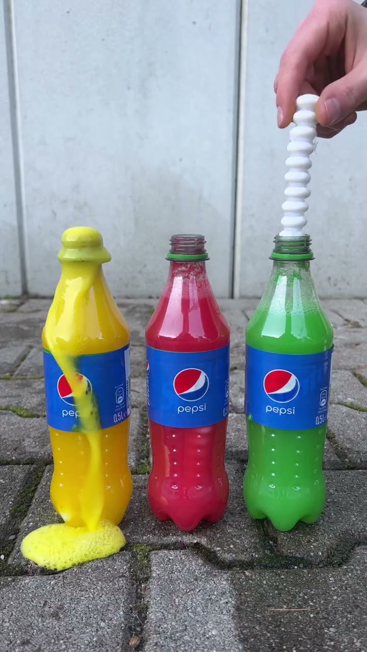 Coca Cola, Fanta, Sprite und Mentos |  #Experiment #Shorts