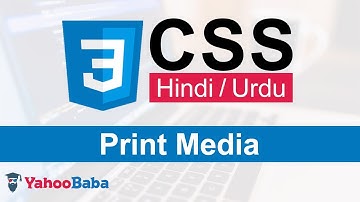 CSS Print Media Tutorial in Hindi / Urdu