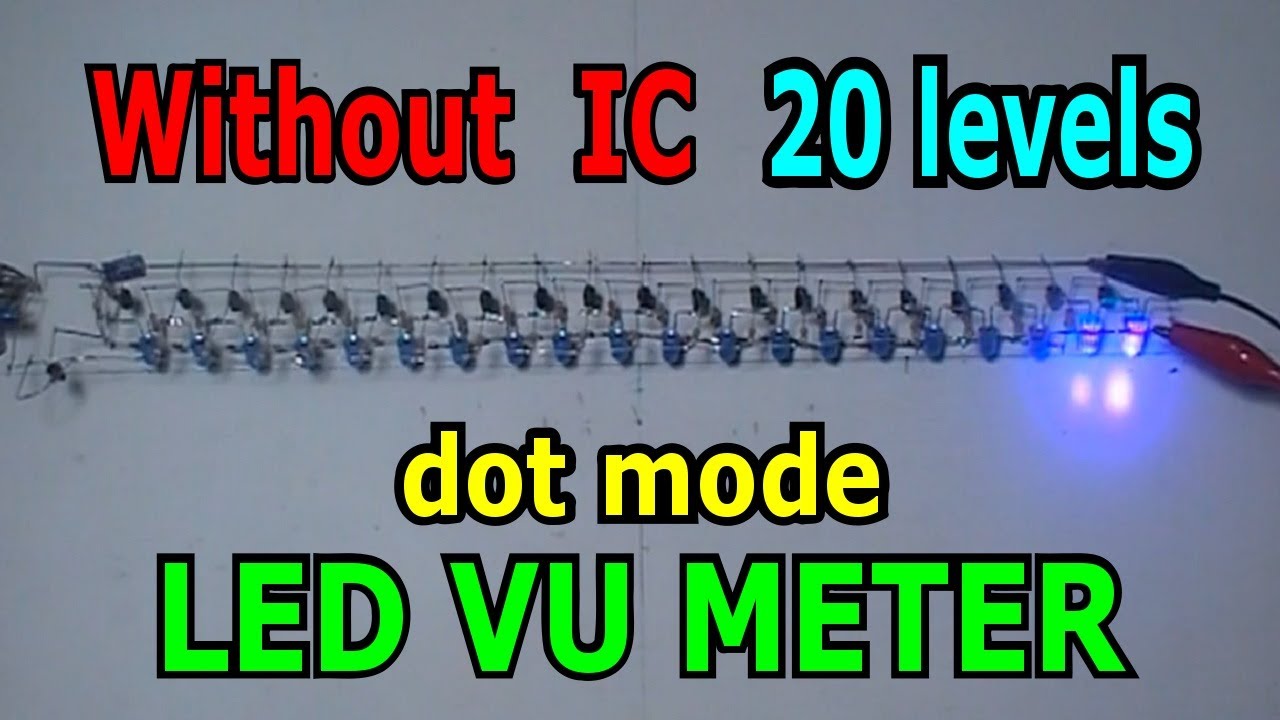 Без ИС 20 уровней DOT режим отображения LED VU Meter BC547 или TUN