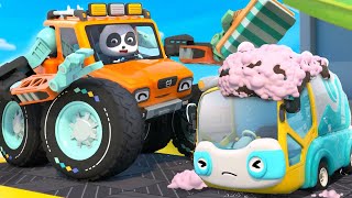 Monster Truck Bath Song | Monster Truck | Car Cartoon | Kids Song | BabyBus  Cars World