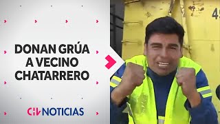 Joven chatarrero que se hizo viral en medio de incendios celebró donación de grúa - CHV Noticias