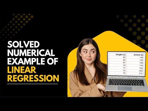 Solve numerical examples of simple linear regression explained in Hindi ...