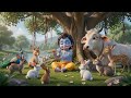 Baby Krishna playing flute