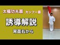 太極拳 太極功夫扇(カンフー扇) 誘導解説背面右から 竹内太極拳